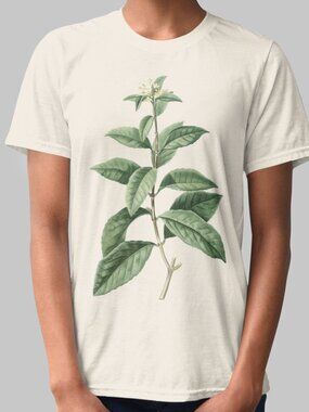 Sweet Osmanthus Vintage Floral Print Short Sleeve Graphic Tee T-shirt S-XXL